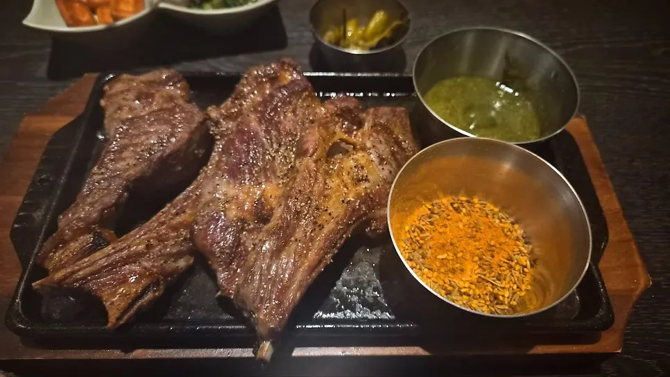 A plate of premium lamb shoulder rack