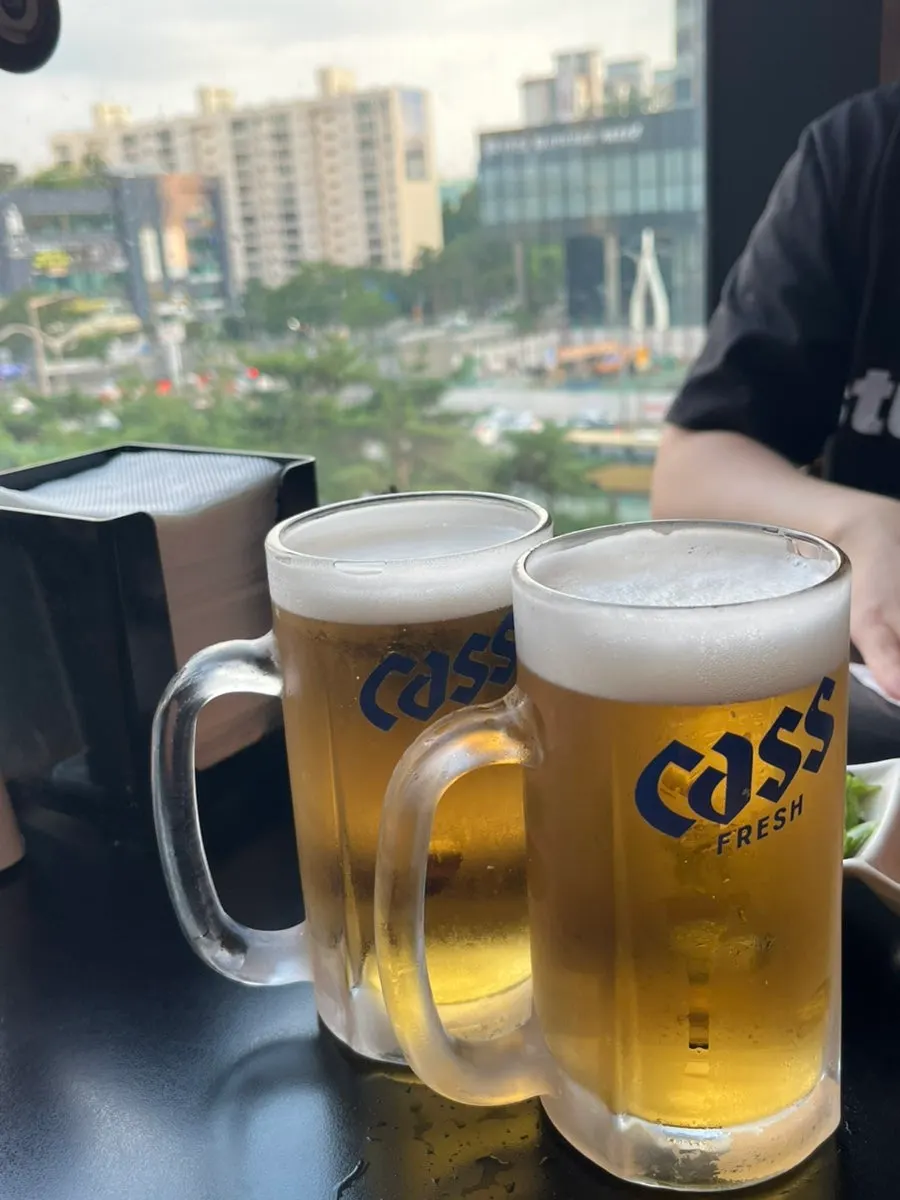 시원한 생맥주 한 잔