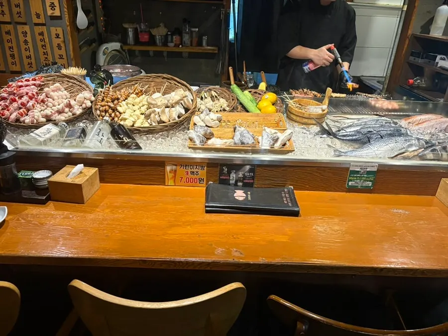 Interior with Japanese izakaya atmosphere