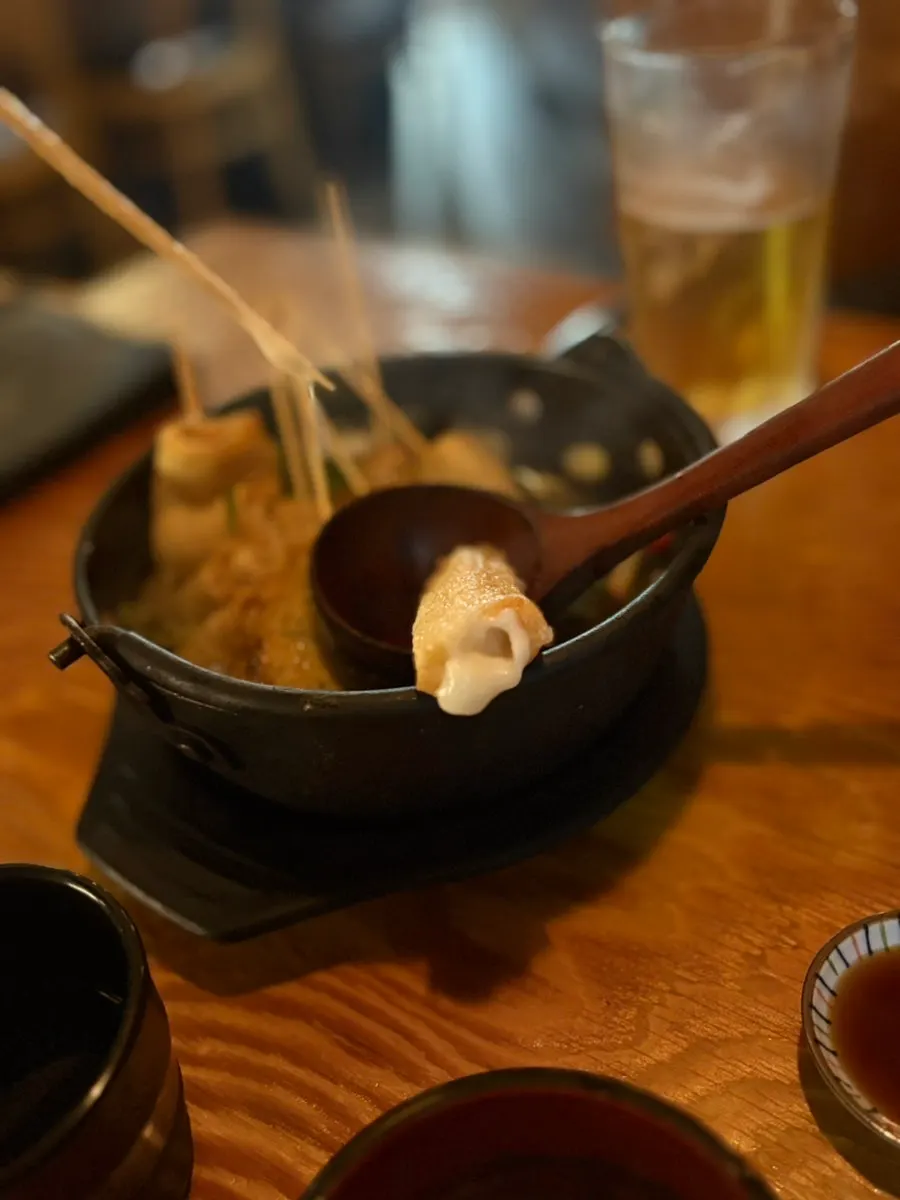 Odeng nabe with a variety of fish cakes to pick from