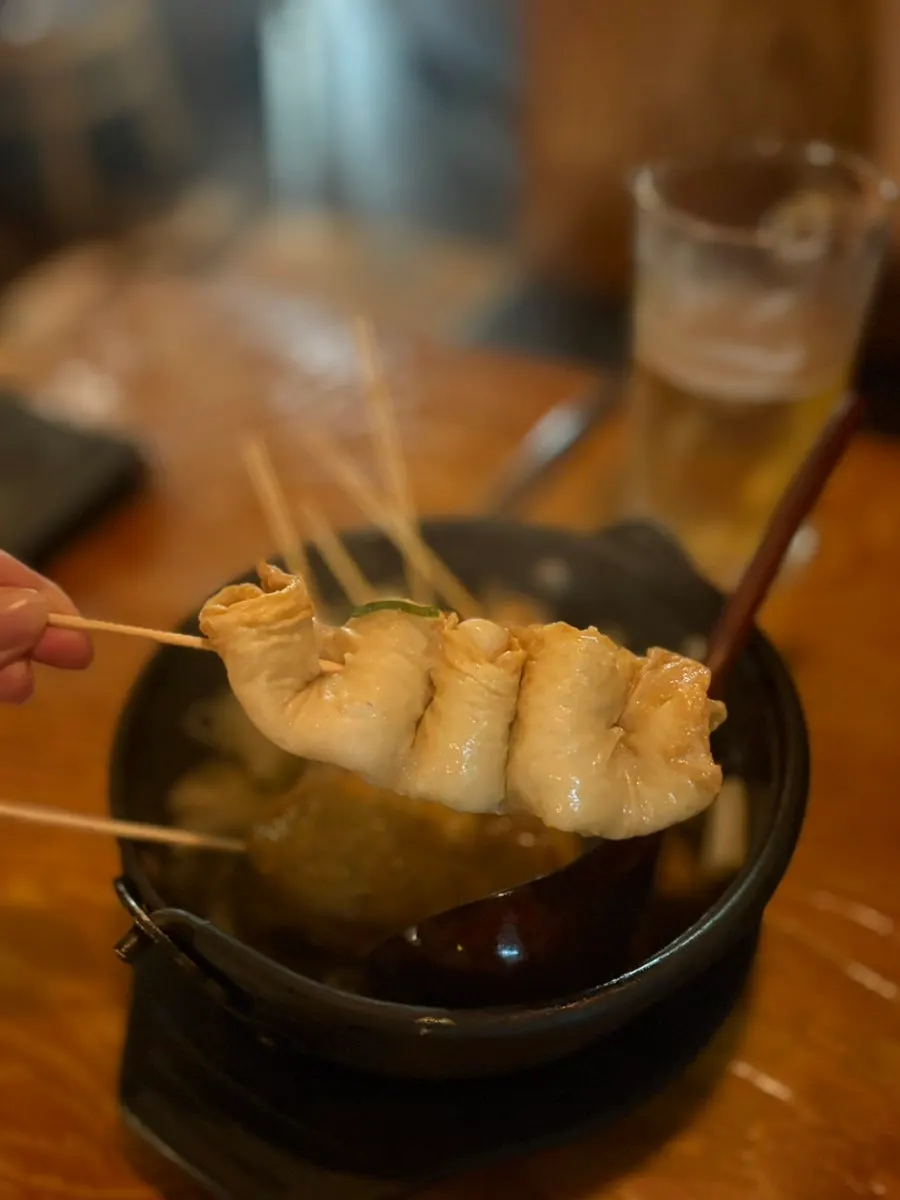 Cheese odeng inside the hot pot