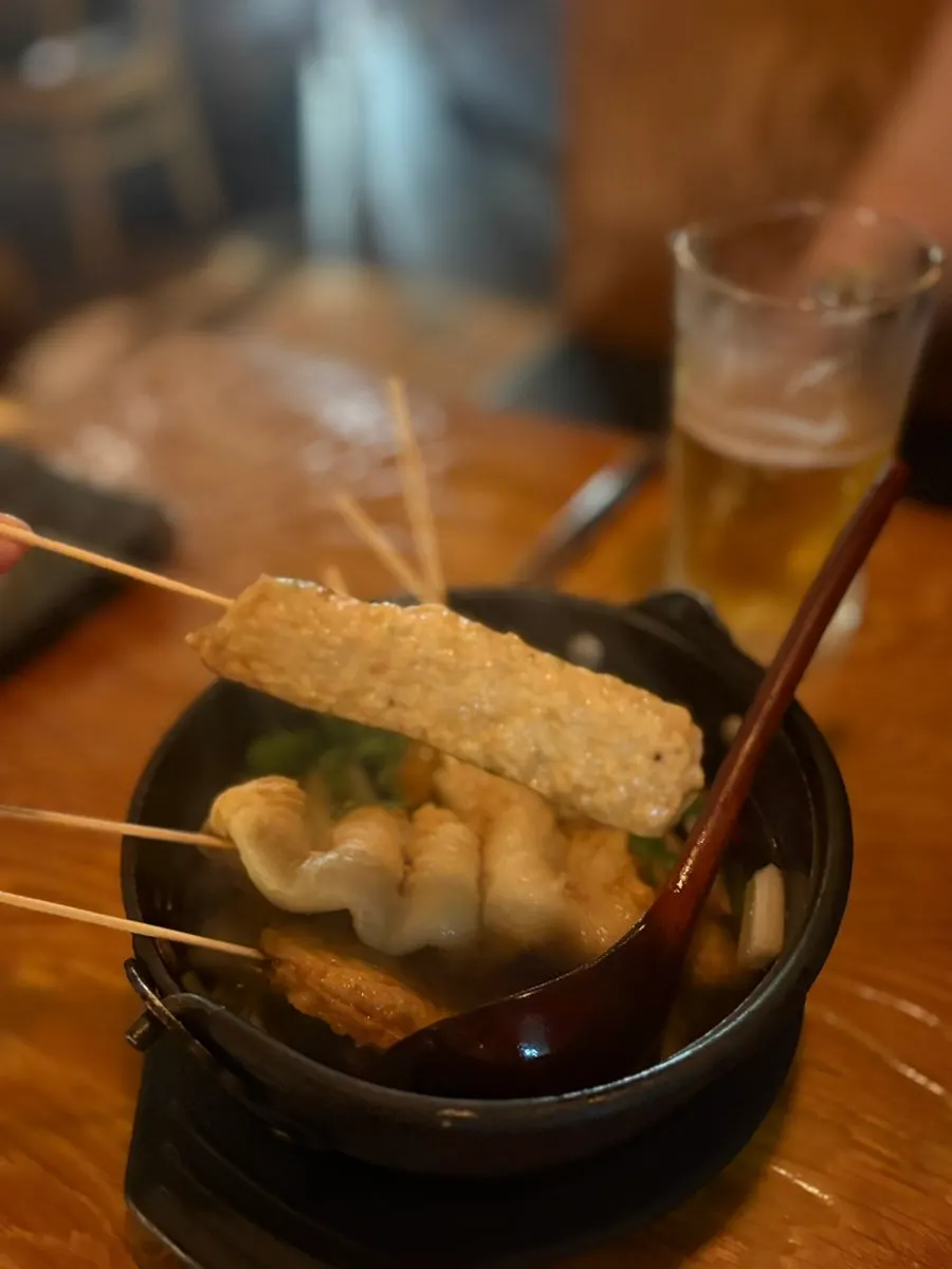 Squid-flavored odeng in the hot pot