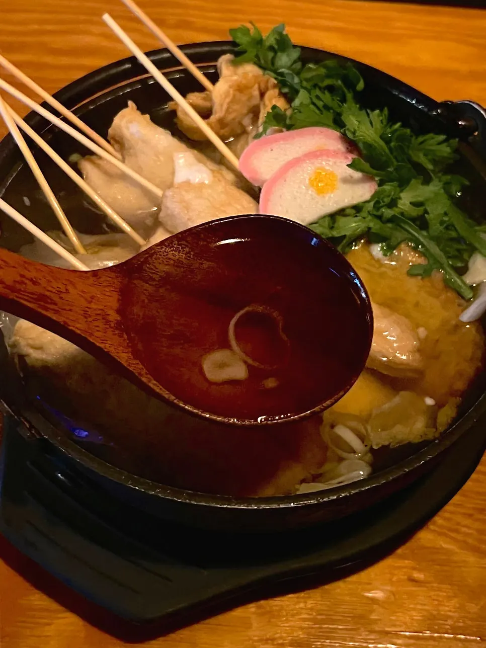Thick fish cakes and bonito broth