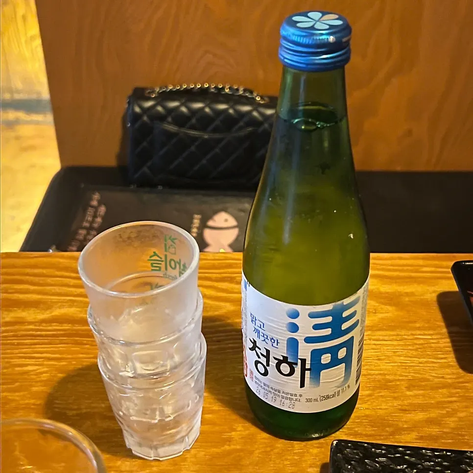 Cheongha ordered alongside the odeng nabe