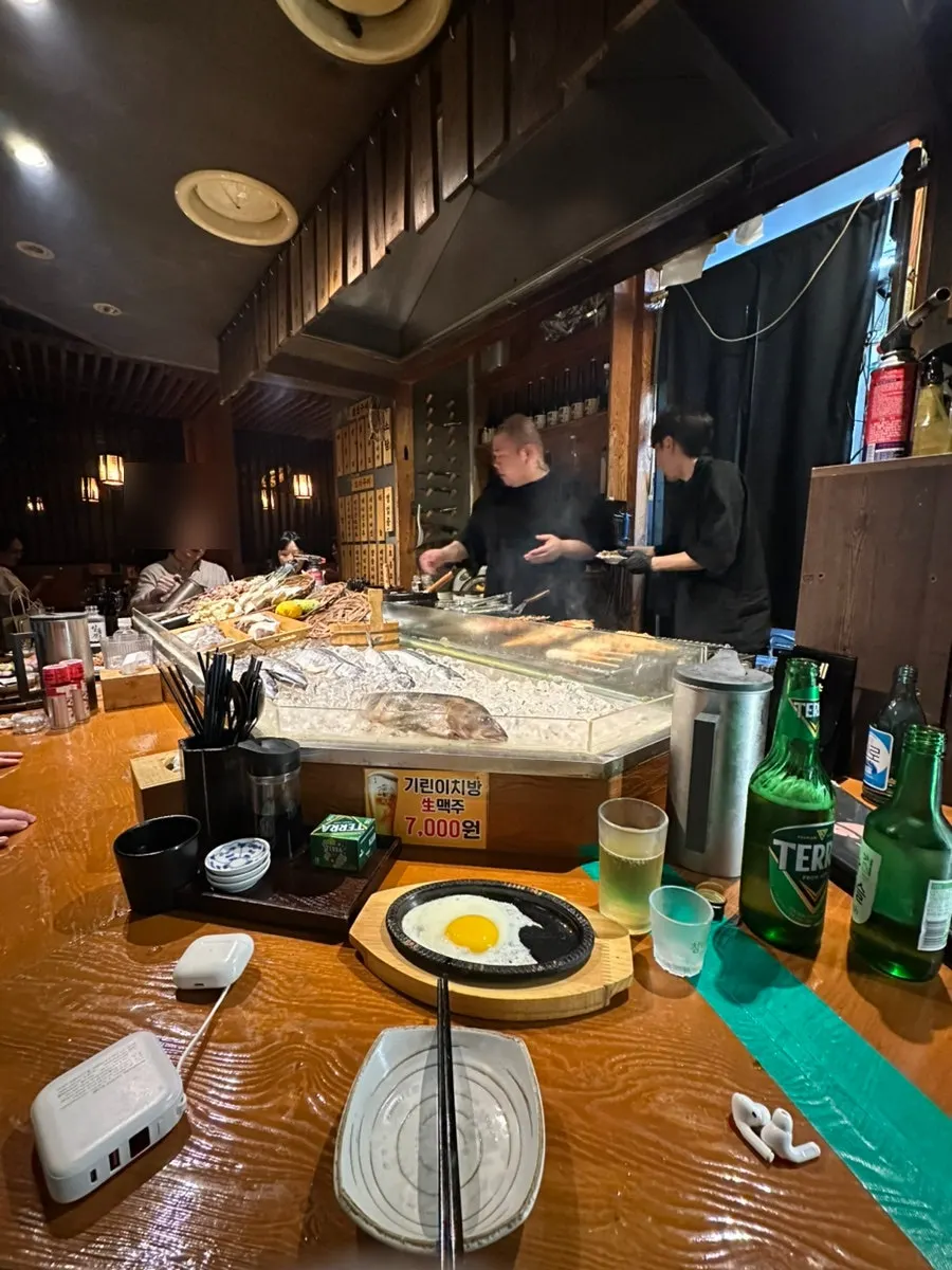 Counter seating and kitchen view