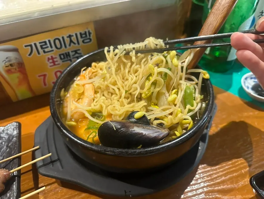 Seafood ramen loaded with seafood