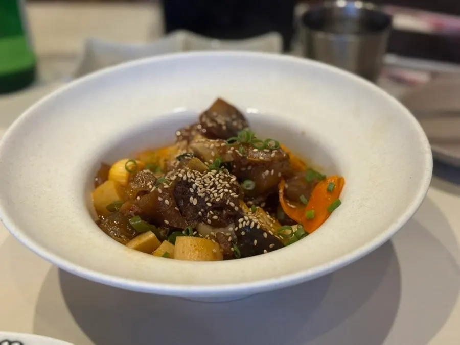 A bowl of level-3 spicy braised beef tendon