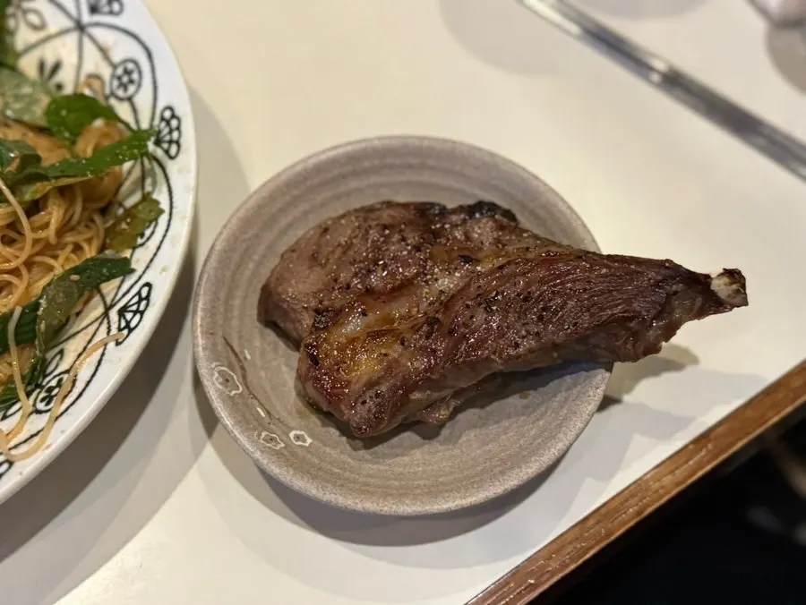 A sizzling cross-section of the lamb shoulder rack