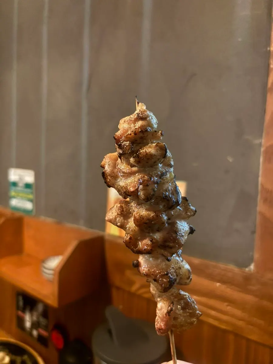 Mackerel flesh picked apart with chopsticks