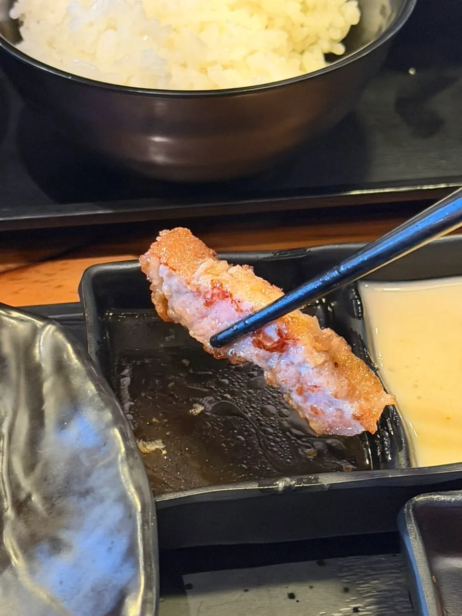 Izawa's special sauces with gyukatsu