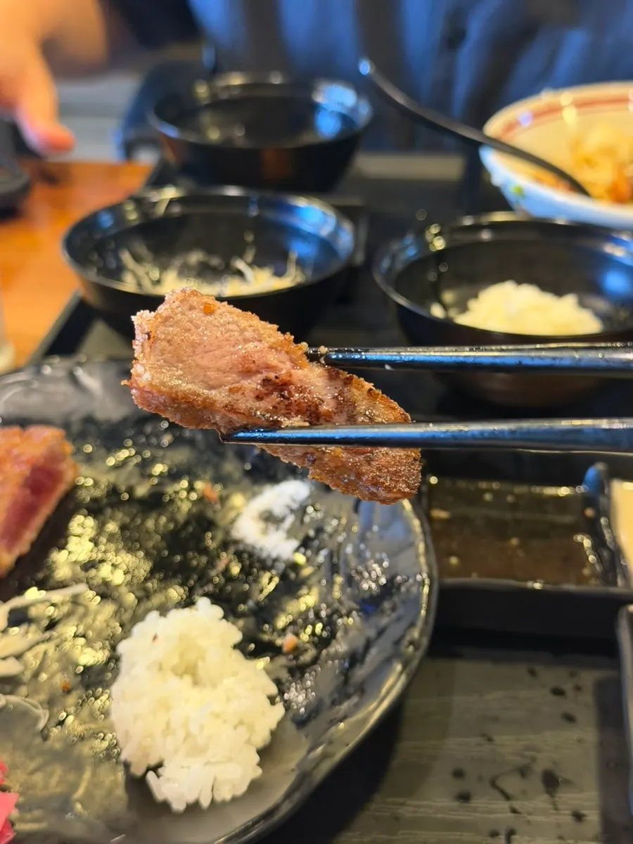 Sirloin gyukatsu dipped in salt