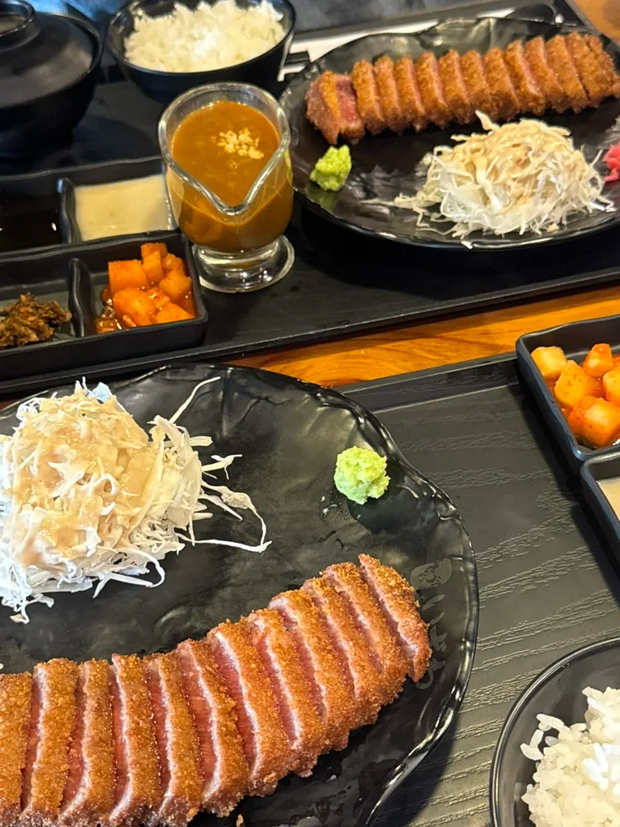 Rare sirloin gyukatsu