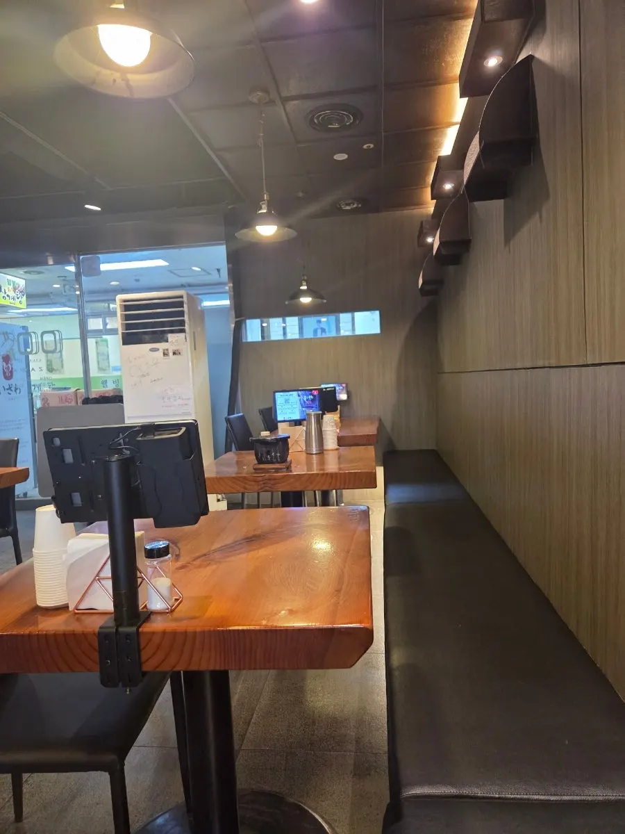 Clean kitchen and self-serve drink corner