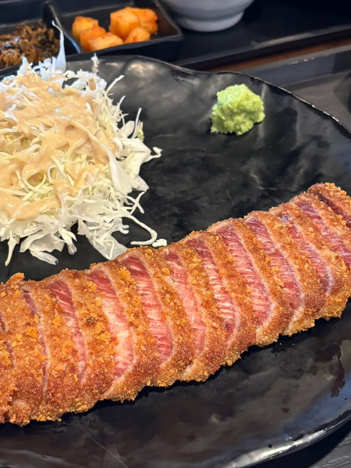 Cross-section of the breading-free steki set