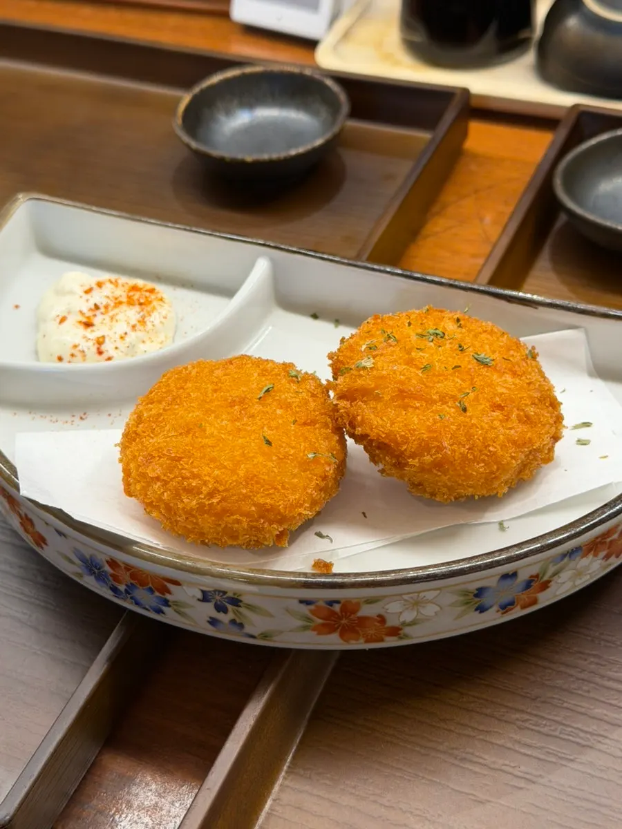 Two crab cream croquettes