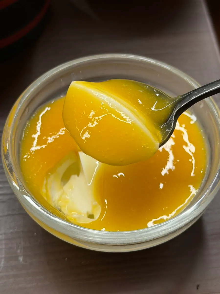 Pudding dessert served after ordering a main