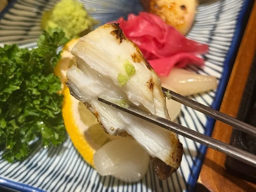 Crisp-outside, moist-inside grilled mero