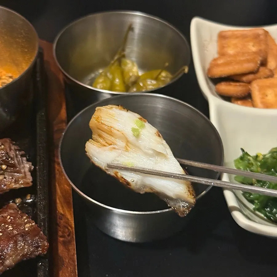 Mero with soy sauce and wasabi