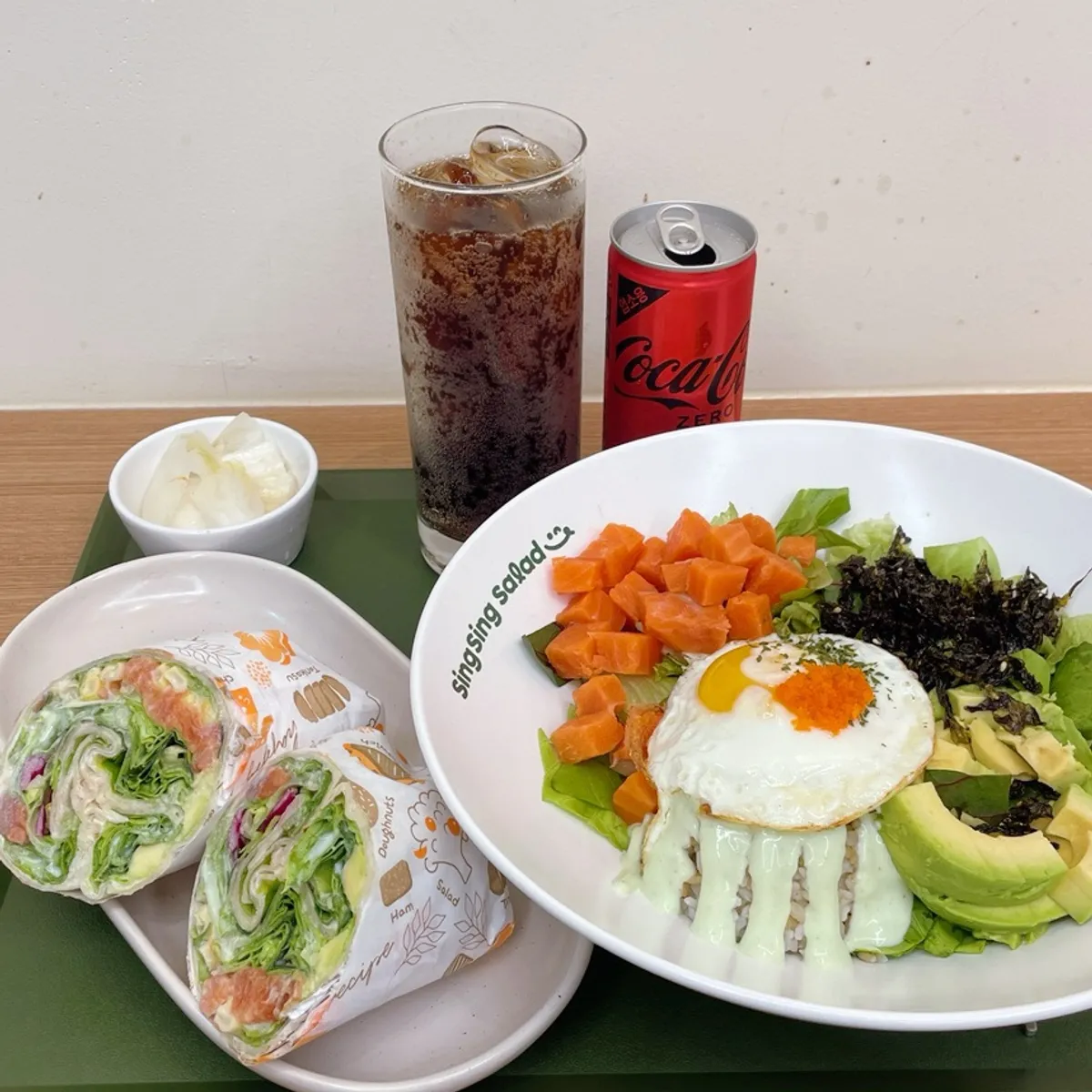 아보카도연어포케와 아보카도연어랩, 제로콜라 한 상