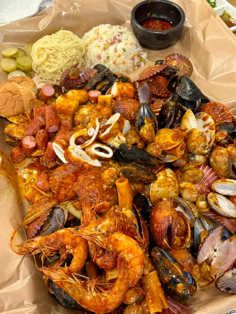 두툼한 조갯살 클로즈업