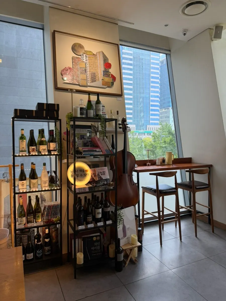 Wall with a tournament-style guide for choosing wine by taste