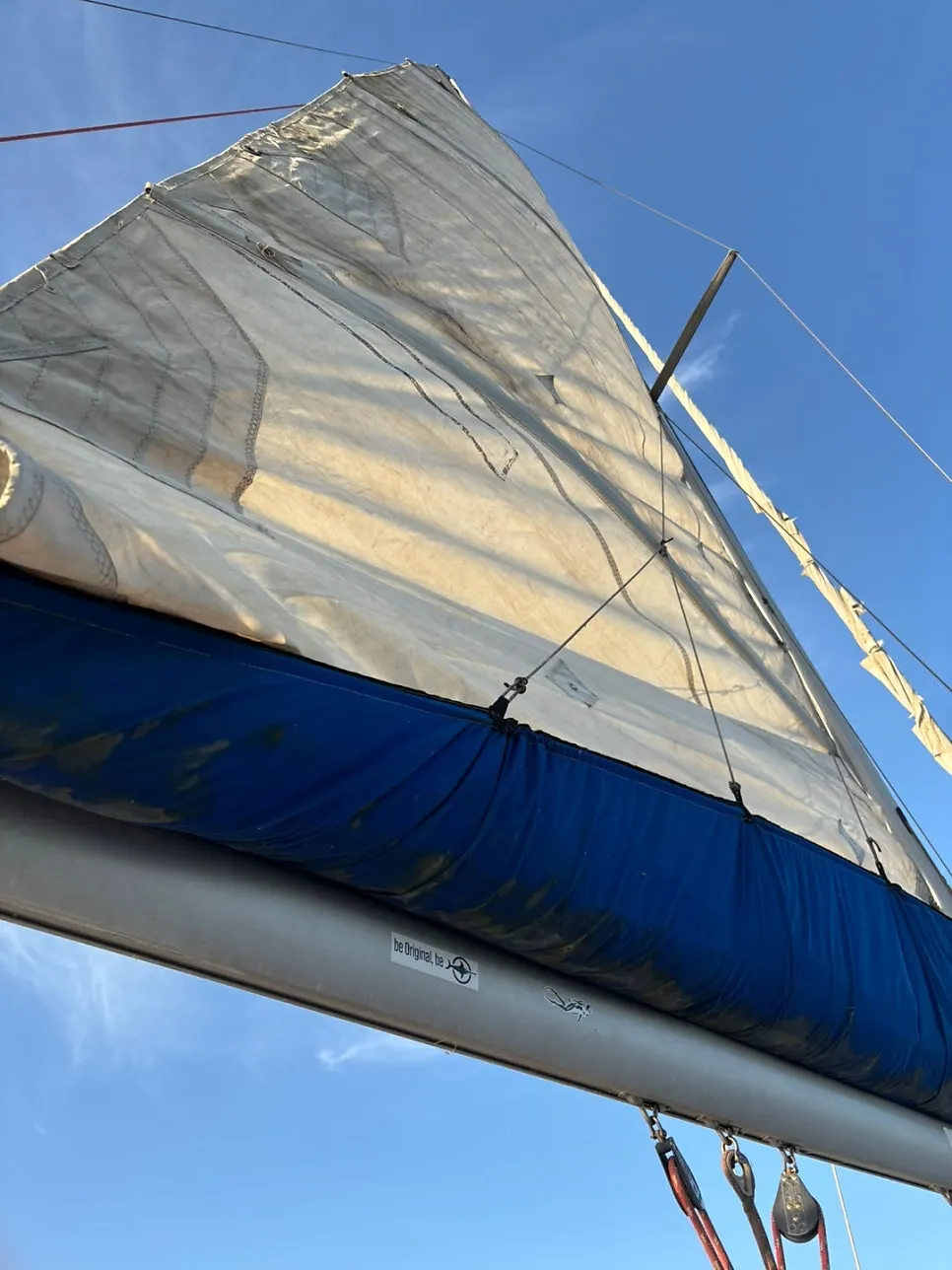 Sailing yacht cruising on the Han River