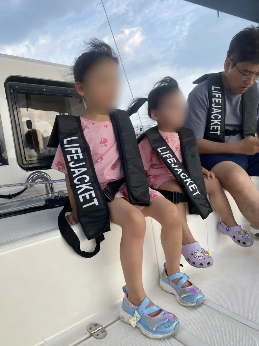 Relaxing on the yacht with wine