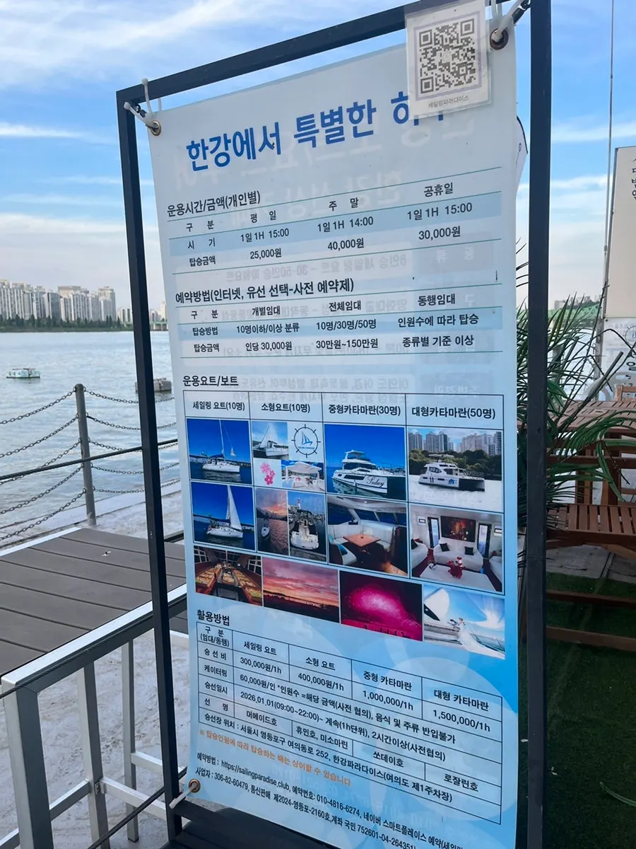 The boarding declaration completed before getting on the yacht