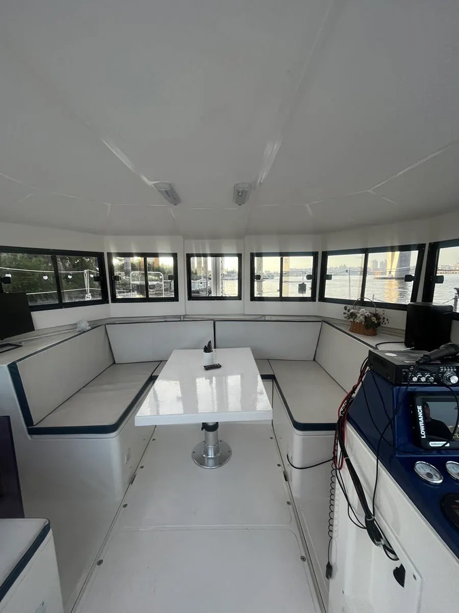 The 11-passenger yacht used by the group