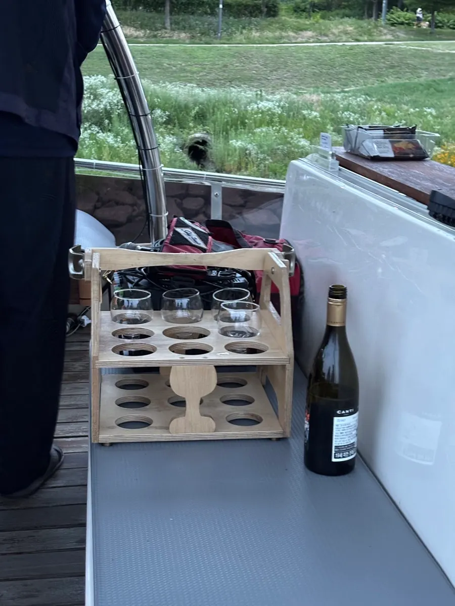 Moscato wine provided to yacht passengers