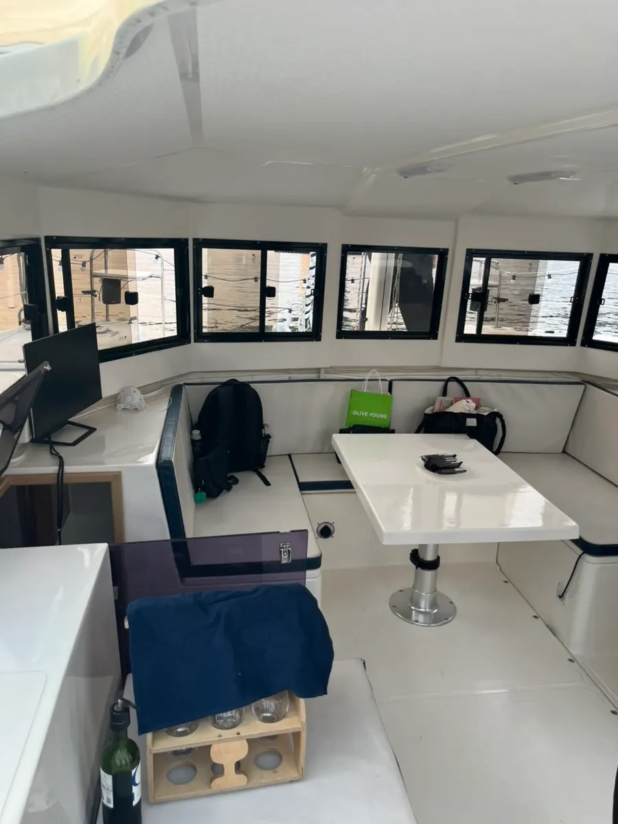 Interior space of the yacht on my first ride