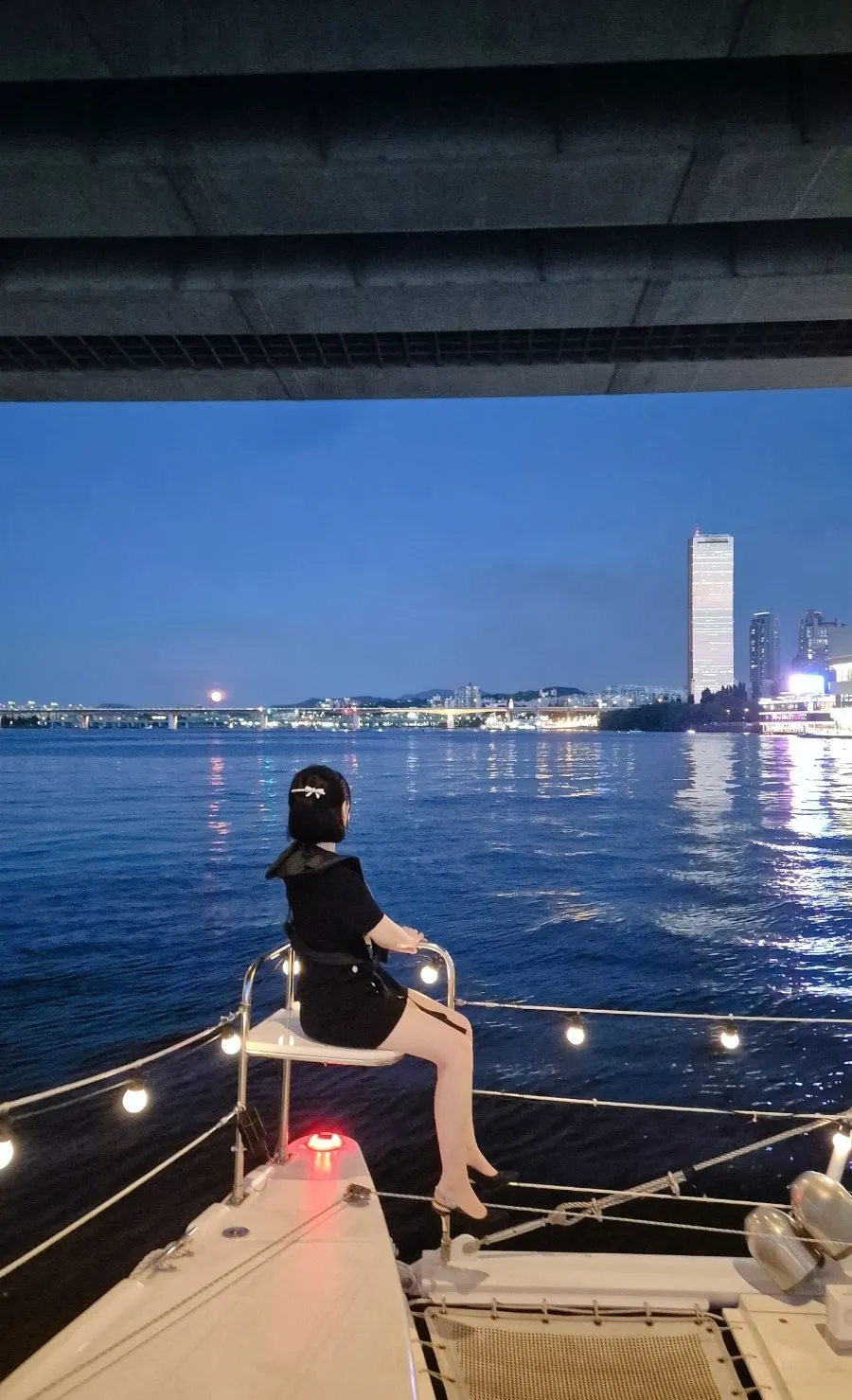 Couple keepsake photo taken on the yacht