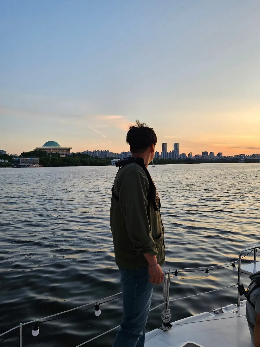 요트 위에서 보는 서울 밤풍경