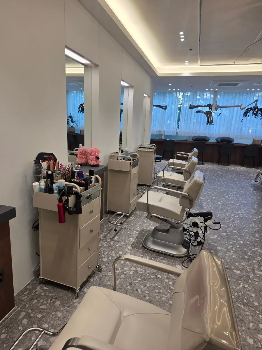 Neatly arranged interior of the salon