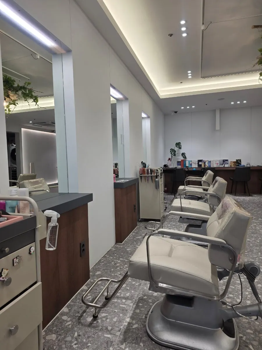 Stylish treatment area at Yeum Hair
