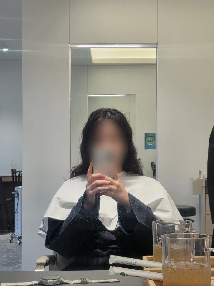 Back view of the finished perm style