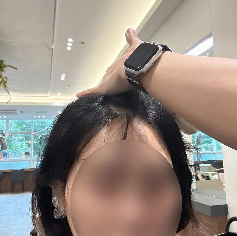 Cabello durante la aplicación del tinte