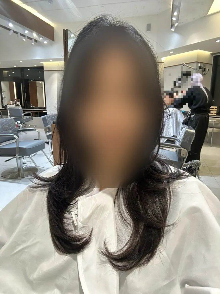 Hair after the treatment and the styling explanation