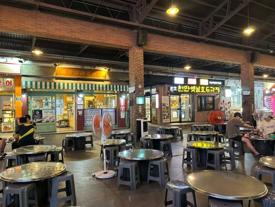 Shared dining space at Yesan Market