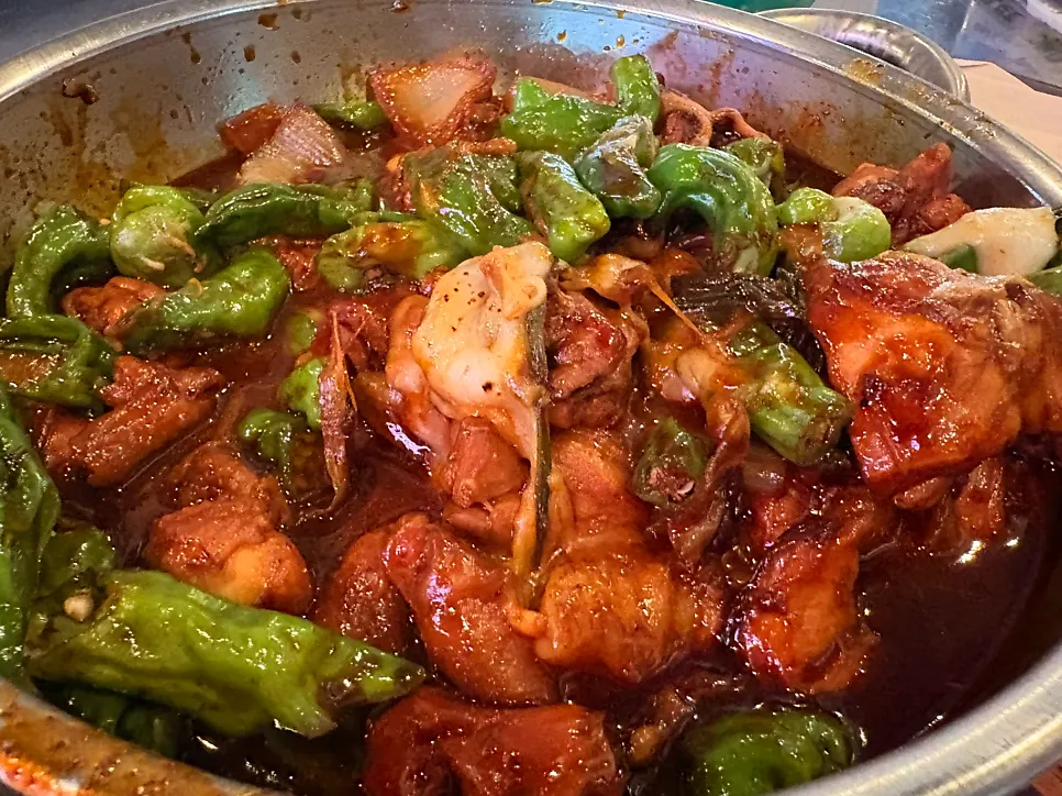 Dakbokkeum with added Vienna sausage
