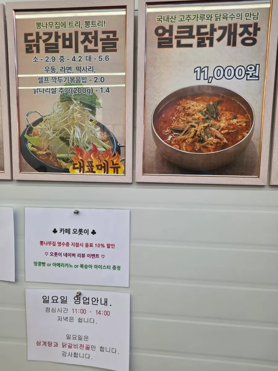 Spicy chicken soup and chicken hot pot menu