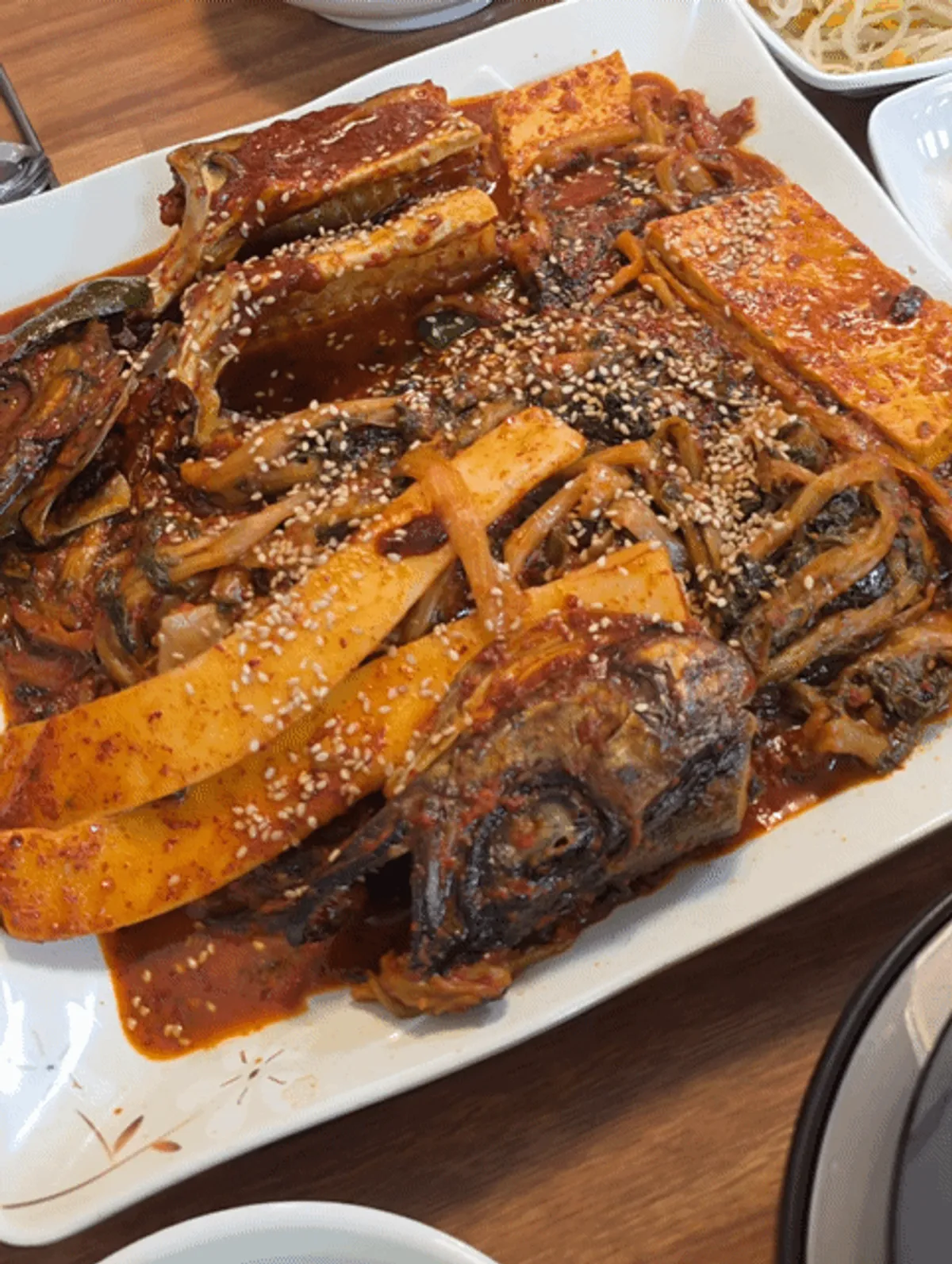 Braised pollack with radish greens for two, small size, at Yeseoban
