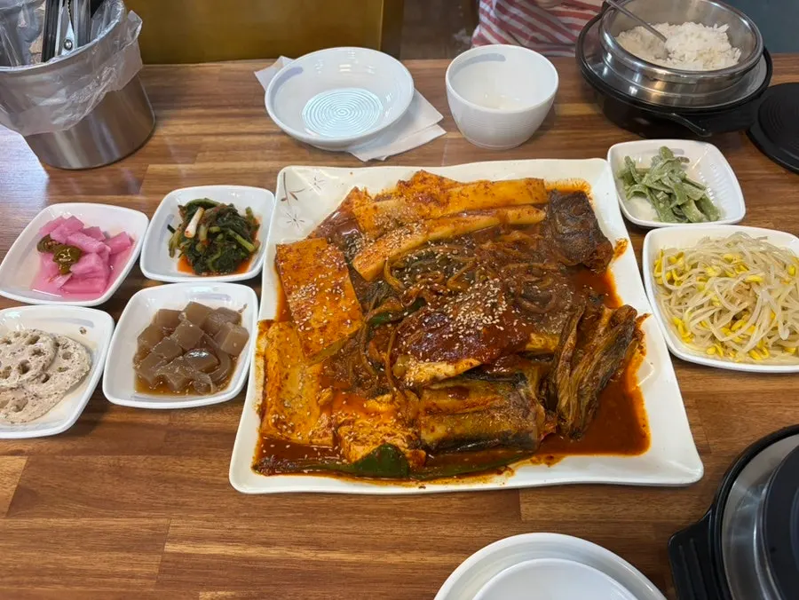 Braised pollack with dried radish greens for two at Yeseoban
