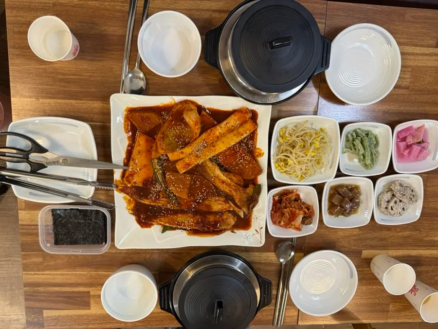 예소반 가오리조림 상차림 전체