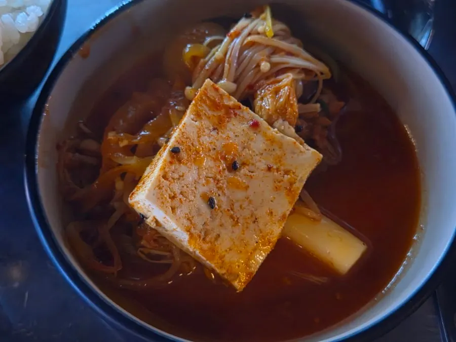 졸아든 매운 통갈비찜 국물