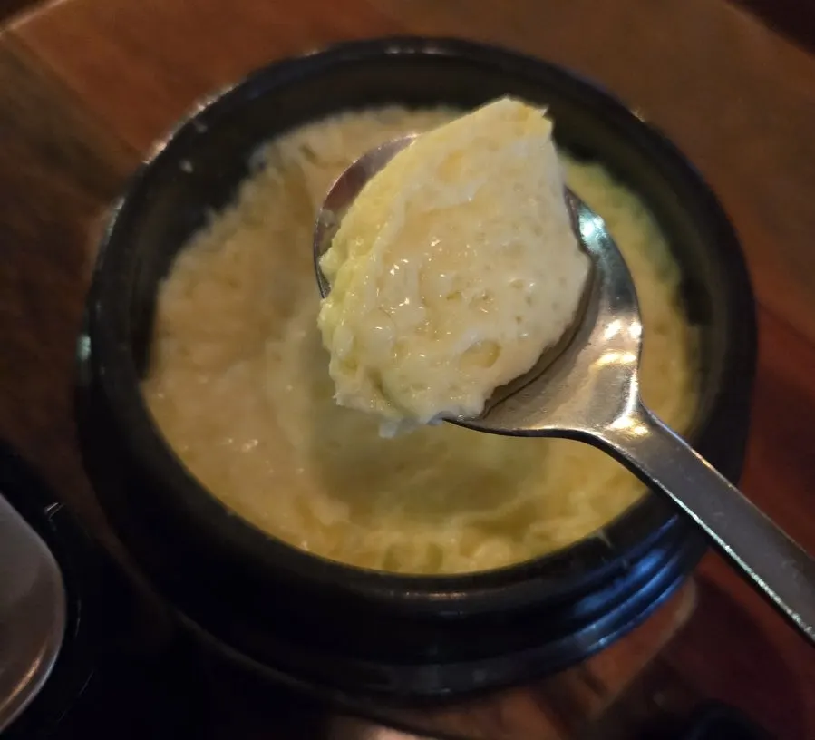 Fish cake soup served alongside jokbal