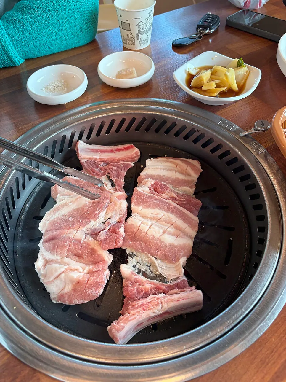 Pork skin provided to clean the grill
