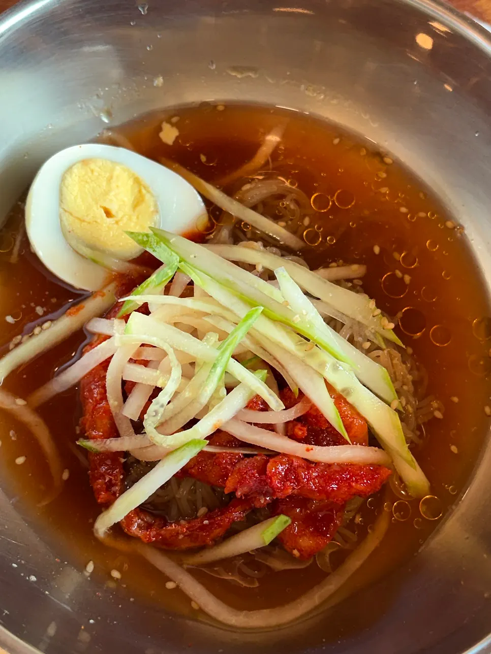 Seasoned pork ribs and pollock hoe bibim naengmyeon