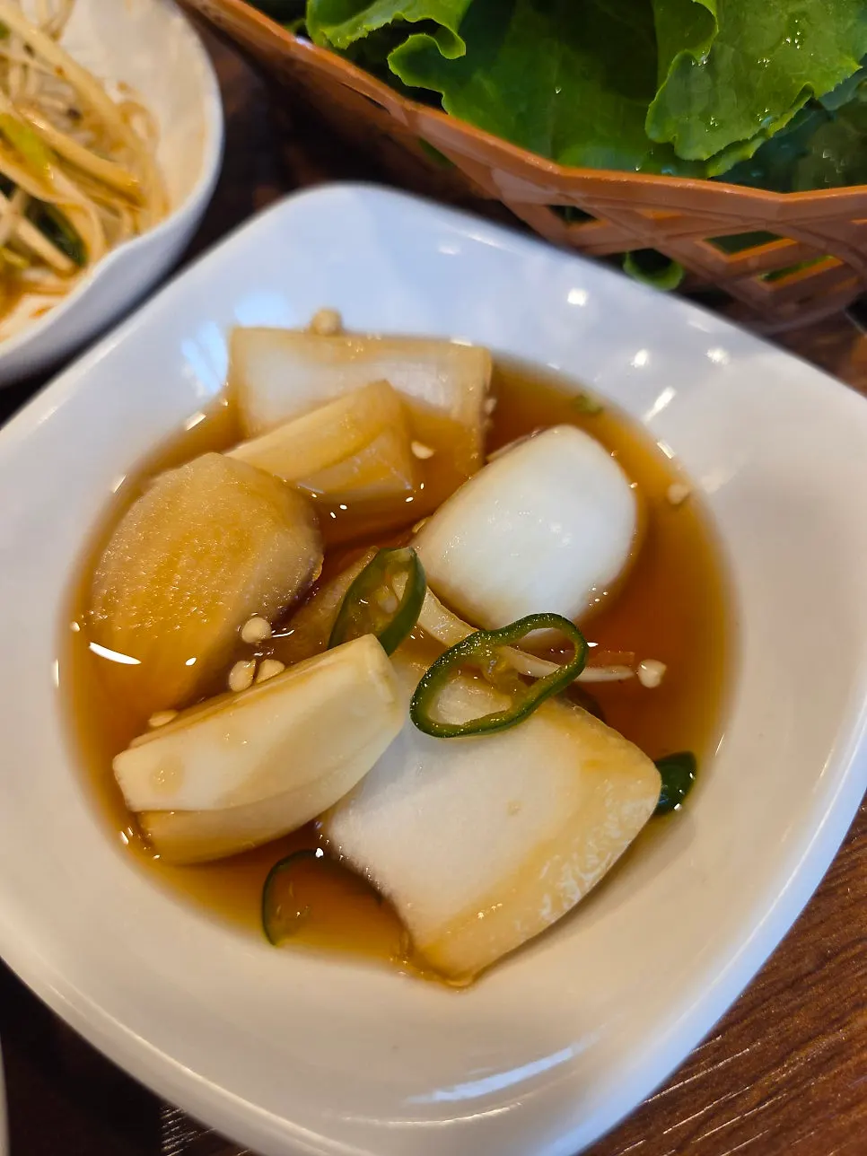 Side dish spread set on the table