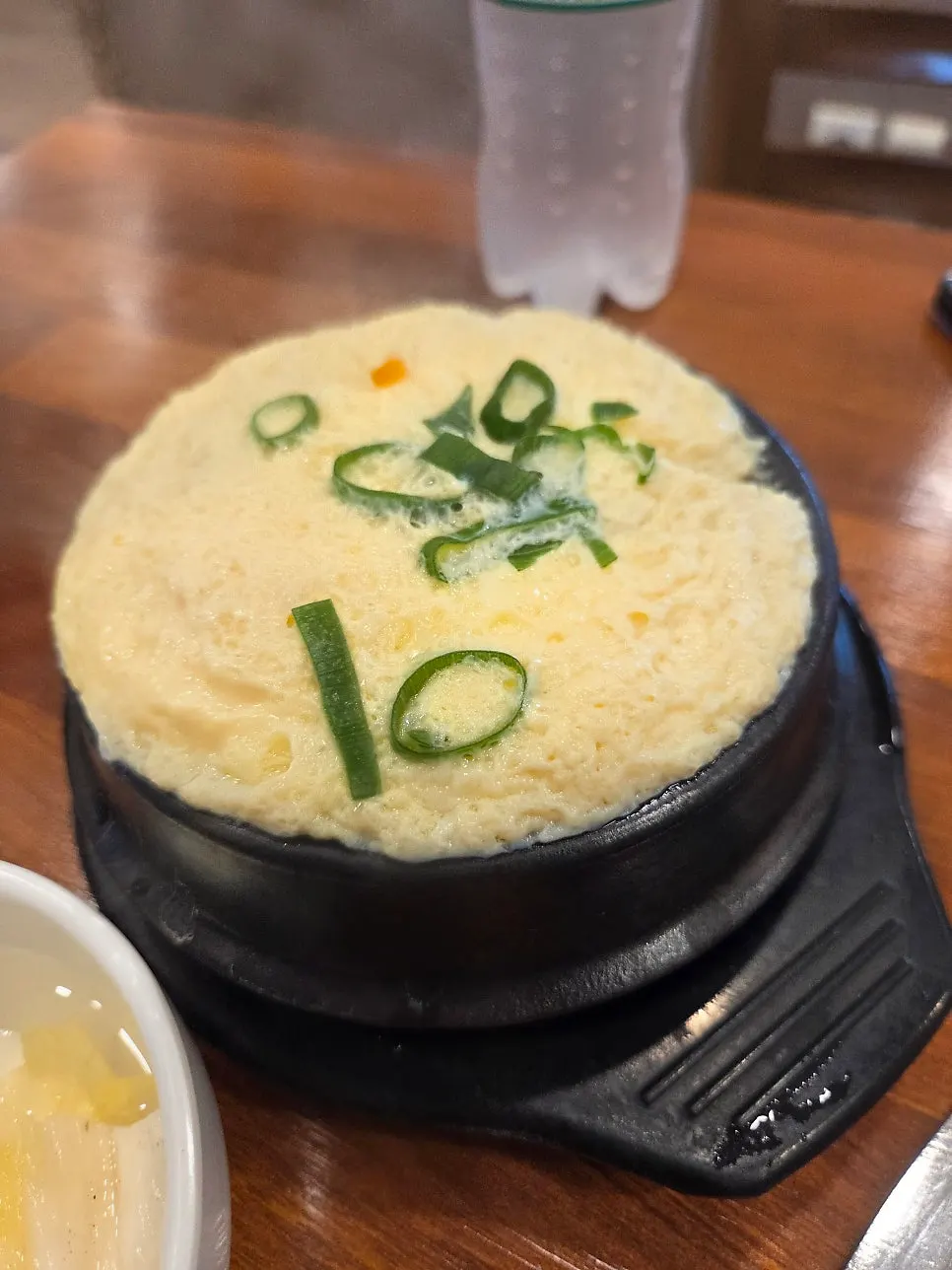 Side dishes and steamed egg at Yongchon Gogi-jip